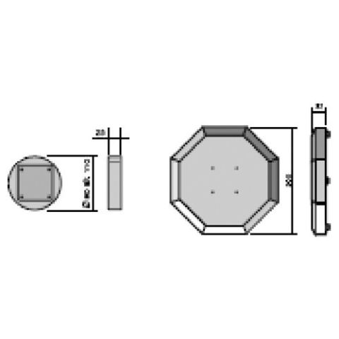 Bordsfot arbetsbelysning, C-C=50x50 mm