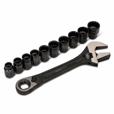 Genomgående hylsnyckelsats med skiftnyckel