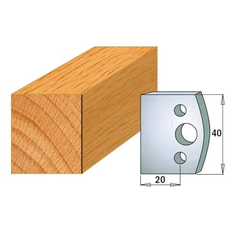 Fräs stål UNI rakt SP 40x32x4  Nr 000,  1 par,