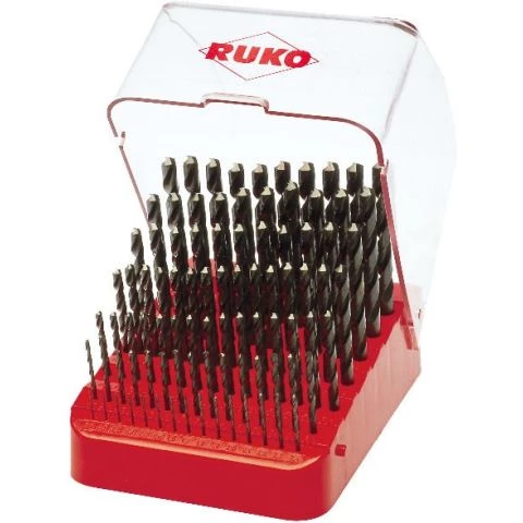 Borrsats 1-10 mm, HSS, steg om 0,1 mm 91 delar
